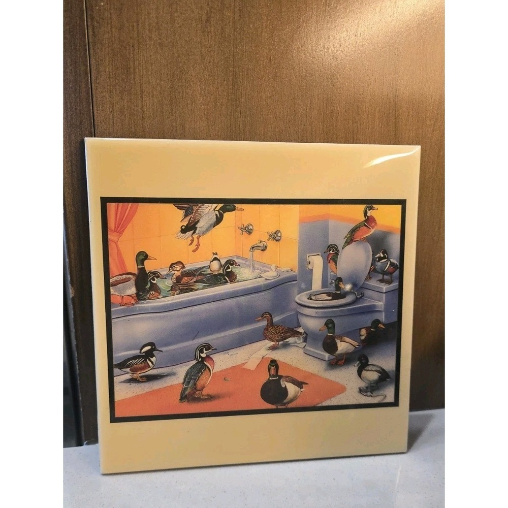 VTG Monte Dolack Suburban Refuge Bathroom Duck Whimsical Kitsch Man's Cave Cabin